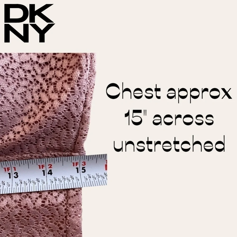 DKNY Modern All-Lace V-Neck Racerback Wireless Longline Bralette NWT/XL